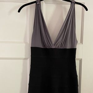 Spandex and silk dress. Very form fittting